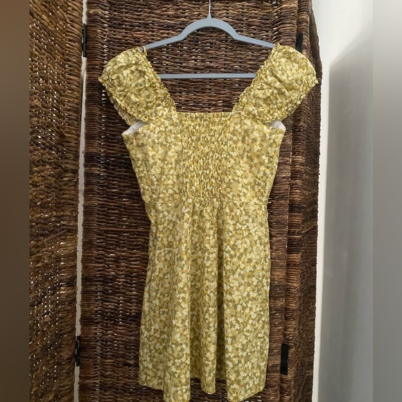 Zara Yellow Printed Mini Dress XS - Picture 4 of 14
